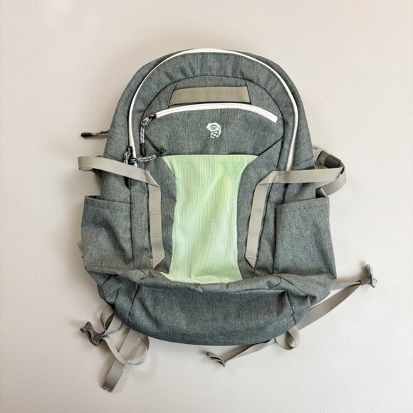 MOUNTAIN HARDWEAR Agami 27L Backpack Gray Mint Green Womens Daypack Hiking Camp - Picture 1 of 16